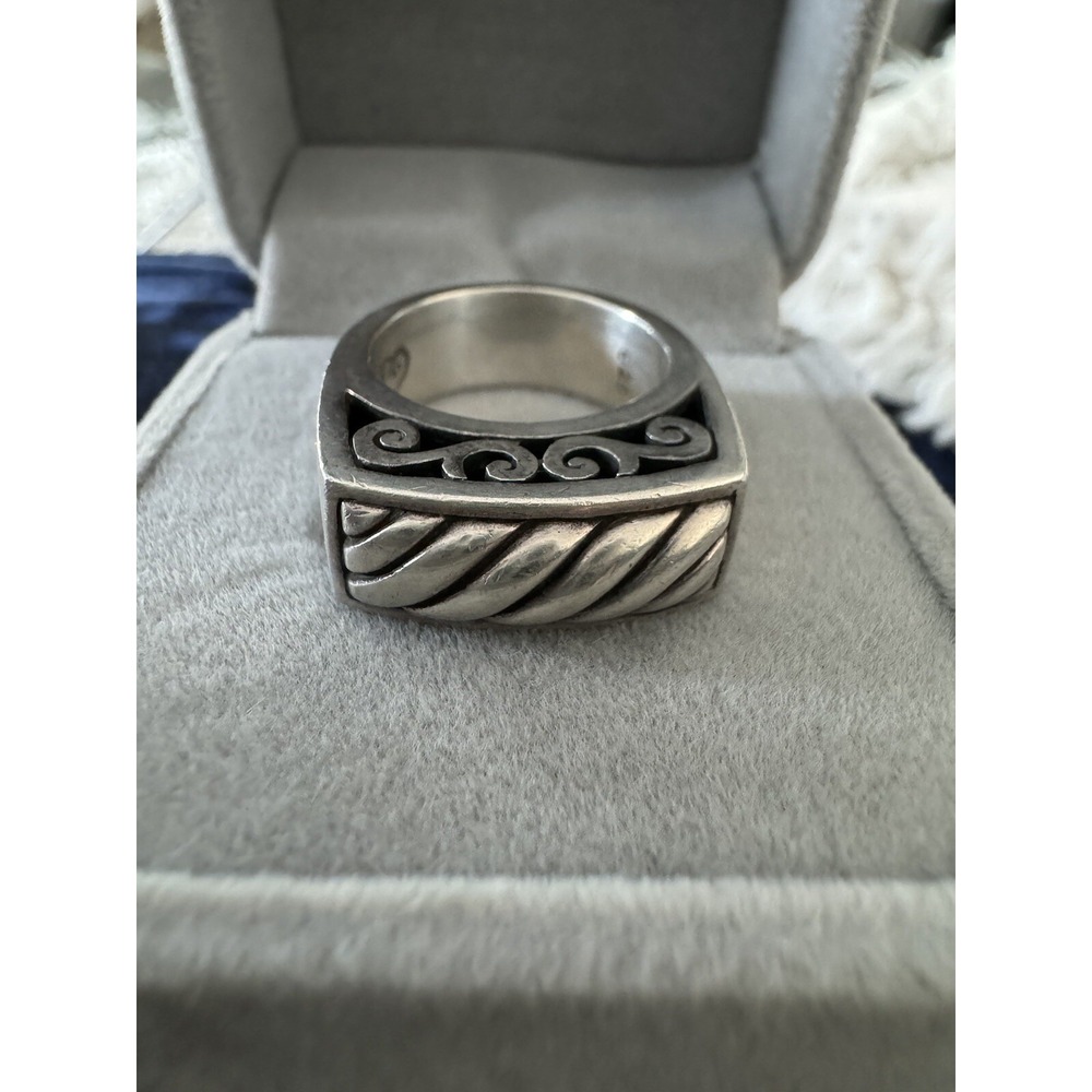 Brighton Vtg Chunky High Sterling Silver Design Statement Ring Sz 6